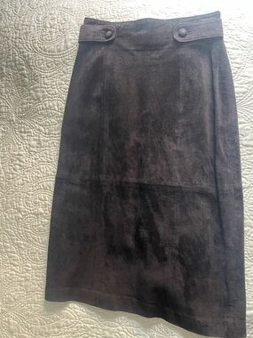 90s Vintage Evan Davies Real Suede Skirt